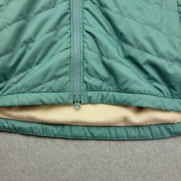 LL Bean Womens Fleece Lined Primaloft Jacket Coat Large Teal Blue Long - Picture 3 of 16
